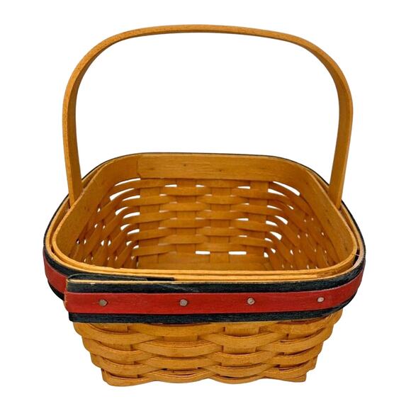Longaberger 2001 ALL-AMERICAN STRAWBERRY BASKET Picnic Plaid Liner Protector COA - Picture 3 of 9